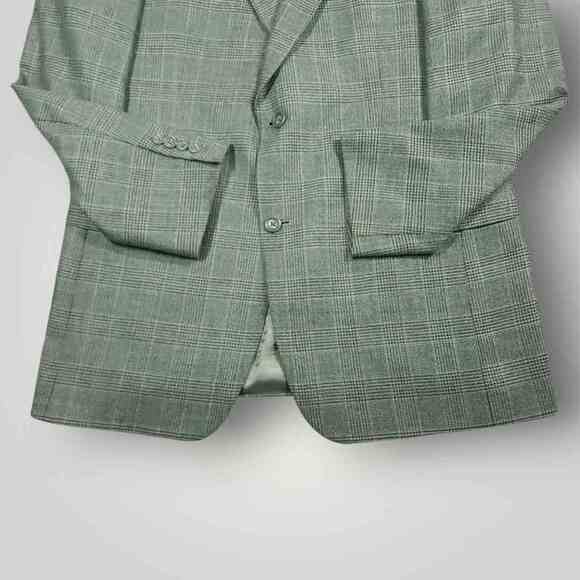 Hart Schaffner Marx Blazer Sport Coat Mens 40R Vtg Classic Fit Wool Glen Plaid - Picture 9 of 10
